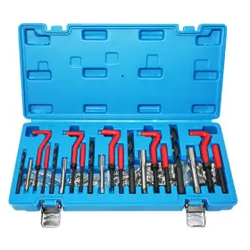Dptool 053742462766 131pc Helicoil Type Thread Repair Kit Rethread Stripped Metric M5 M6 M8 M10 M12