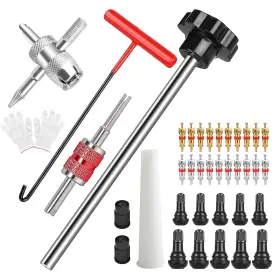 Tr414 Eeekitonline 616361649996 38 Pcs Tire Valve Stem Core Tool Kit Tr413 Remover Installer Set Car Truck