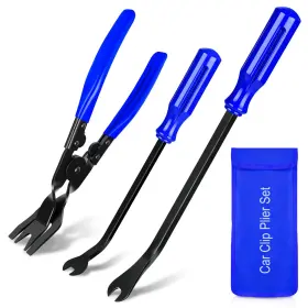 Eldhus 734257246101 Clip Pliers Trim Upholstery Tools - 3 Pack Car Removal Tool Set To Blue