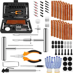 Ese-tr110  Esevalia Heavy Duty Tire Repair Kit- Solid Stainless Steel 110 Pcs Tool Plugs