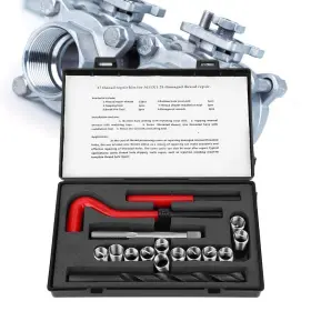Fauoswuk87bn0gvtx6 Fauoswuk 17 Pcs Thread Repair Kit M11x1.25 Hss Drill Helicoil