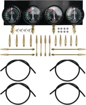 Sz6528 Freetec Motorcycle Fuel Carburetor Synchronization Kit Vacuum Sync Gauge Adjustment Set #2