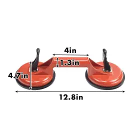 Genubi Industry 618952801936 Suction Cups Heavy Duty Aluminum Vacuum Plate Handle Glass Holder Hooks To Lift #2