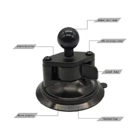 Givubes 768492778349 Suction Cup Mount Base With 1 Inch Ball For Vehicle Windshields #3