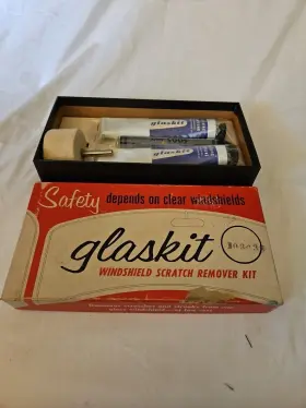 103638 Glaskit Vintage Sealed Box Of Windshield Scratch Remover Kit
