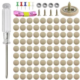 A1104 Goosla 90 Set Car Roof Repair Rivets Headliner Beige Flannelette
