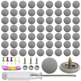 A1122 Goosla 65 Set Automotive Car Roof Headliner Repair Button Pins Kit Grey Grid