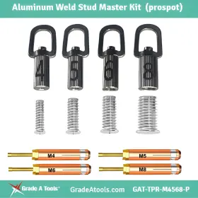 Gat-tpr-m4568-p Grade A Tools Tool Aluminum Dent Puller Weld Stud Master Kit - M4 M5 M6 M8