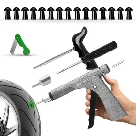 Grand Pitstop Punc-gas-15 Tire Puncture Repair Kit Tubeless Gun Mushroom Plug Antic Silver Punc-gas