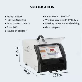 F8100 Grautospot Usedf8100 110v 2kw Aluminum Spot Welder Machine Pull Vehicle Dent Spotter Puller #2