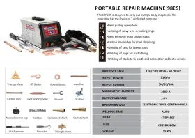 F98es Grautospot 110v 3kw Panel Spot Welder Puller Vehicle Dent Spotter Bonnet Door Repair #2