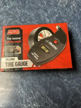 Grease Monkey 819327029041 New Talking Digital Tire Gauge Lcd Screen Display And Talks Box