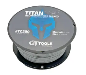 1500570 Gt Tools New 250ft Tc250 Titan Cord Auto Glass Cutting Line 720lb 1.25mm
