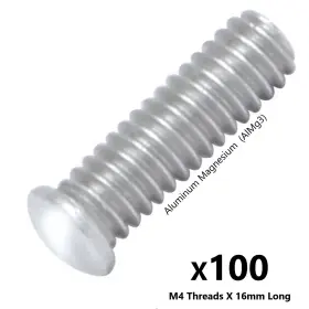 Gys-almg3-16 Gys Aluminum Dent Pulling Weld Studs Round Face X 16mm L M4 M5 M6 M8 Almg3