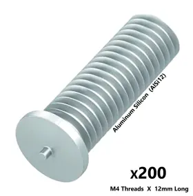 Gys-alsi12 Gys Aluminum Silicon Dent Pulling Weld Studs X 12mm L M4 M5 M6 - Alsi