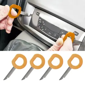 Qph2136 Hevle 4pcs Radio Removal Tool Keys Kit Easy Grip Yellow