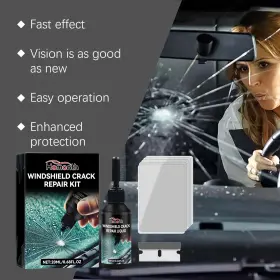 Hme04-a038-1-bk1 Homonth Car Windshield Cracks Gone Glass Repair Fluid Quick Window Kit 20ml