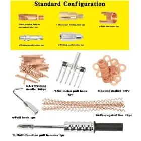 Us-et-car-fix007-bk Httmt Standard Stud Welder Starter Spot Puller Kit Hammer Gun Auto Repair Tool Dent Pu #2