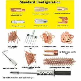 Us-et-car-fix008-bk Httmt Premium Auto Body Dent Repair Kit Electric Stud Welder Gun With 2lb Puller Hammer #2