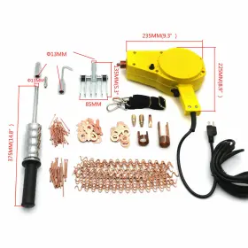 Us-et-car-fix008-bk Httmt Premium Auto Body Dent Repair Kit Electric Stud Welder Gun With 2lb Puller Hammer #3