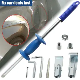 Hu59016 Huliou 9 Pcs Dent Puller Slide Hammer Auto Body Repair Tools Kit Truck 5lb