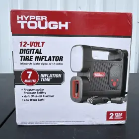 10774240 Hyper Tough 12v Digital Tire Inflator Portable Auto Shut Off Led Light 100 Psi