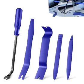 Icy3od Icyfond 5pcs Auto Trim Removal Tool Kit No-scratch Pry Tools For Car Blue