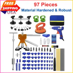 7636636 Jcotton 97 Pcs Dent Puller Paintless Removal Kit For Car