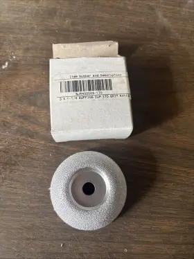 432003-170 Jensen D Rubber Buffer 3 1/4 Inch Cup With 170 Grit Buffing Wheel New