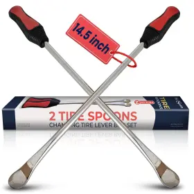 Kesem Tire Spoons 14.5 2pc 2 Pack Inch Changing Lever Iron Bar Set Repair