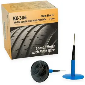 Kx-386 Kex Patch Plug Combi-units With Pilot Wire For 3mm Tire Repair 24 Units