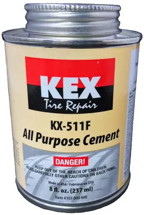 Kx-511f Kex Cold Vulcanizing Rubber Tire And Tube Patch Plug Repair Cement Glue