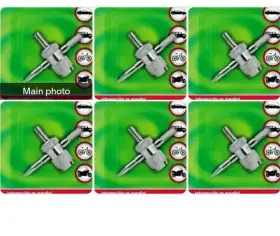 8023903 Keyco Pro 6 Professional 4-way Tire Repair Valve Tool Mfg 8023903. Lot Of Carded New