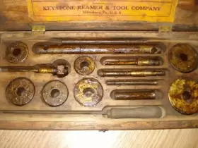 1301-x Keystone Reamer Valve Reseating Set No. 1301 X Complete Wood Box Millersburg Pa #3