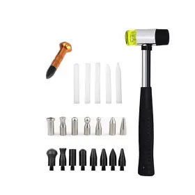 Ladyrosian 611830708655 Car Body Dent Repair Tools Hammer With Knock Down Head Tap 22pcs Rub