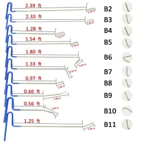 Ladyrosian 611830727823 28pcs Paintless Dent Removal Rods Stainless Steel Kit With Rubber #2