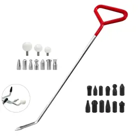 Ladyrosian 611830748019 Paintless Dent Repair Tool Removal Rods Set Stainless Steel Tools With A