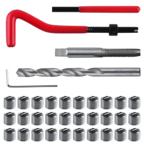 1gd1892-fba Leontool 30 Piece M8x1.25 Helicoil Thread Repair M8 X 1.25mm Red And Black