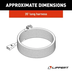238992 Lippert Components Replacement 35ft Male-to-female 6-pin Controller-to-motor Harness For #2