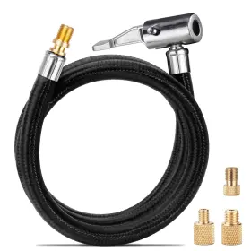 Lumiteco 649226714133 31 Inch Upgraded Lengthened Tire Inflator Hose Braided Set Black