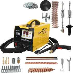 Dianhan831 Lutifix Panel Spot Puller Dent Spotter 7 Modes 3kw Car Body Stud Welder Repair Kit