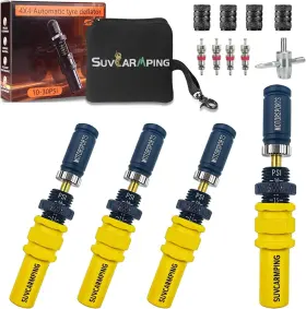 Ms-td03 Maisoon Adjustable Auto-stop Tire Deflator Kit 10-30 Psi Screw-on Air Down Tool 4pcs