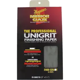 S2025 Meguiars Mirror Glaze Unigrit Finishing Paper 2000 Grit