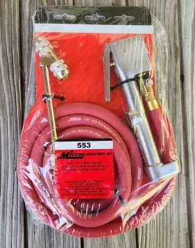 Milton 030937313928 553 Heavy-duty Truck Tire Inflator With Pressure Gauge 5ft Hose Dual
