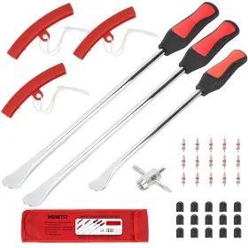 0901 Msuhettu 38pcs Tire Spoons Tool Set Premium Irons 2 14.5 Inch 1 11.5