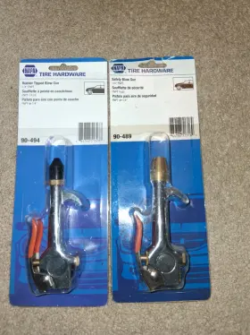90-489 Napa 90-494/90-489 Lot Of 2 Tire Rubber Tipped Blow Gun And Safety Nozzles