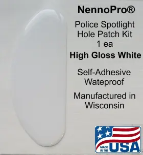 Pvalhp-w1 Nennopro High Gloss White Self Adhesive Spotlight Hole Repair Patch For Police Vehicle