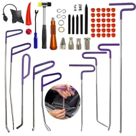 Qg59 Niuvocy 59pcs Paintless Dent Rods Repair Tools With Knock Down Pens Red Soft Caps