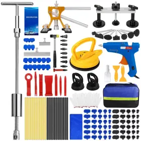 Nj Forever 702163222939 Dent Puller Kit 135pcs Car Repair With Slide Hammer 2 In 1 T-bar Gol