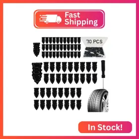 Au230915 Onfunlee Tire Repair Nails 70pcs Rubber Screw In Tyre Screws Plugs Flat Fix
